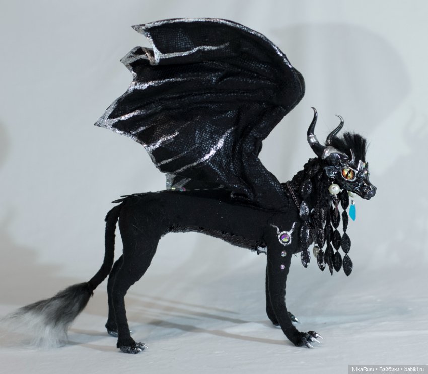 Дракон для Барби в смешанной технике, подвижный, знак зодиака Телец (фото 5)