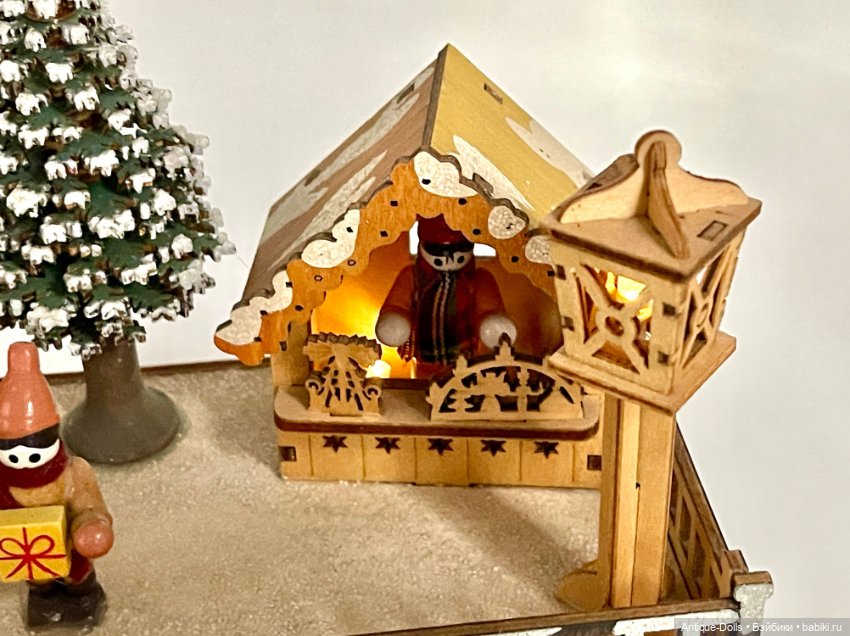 Винтажная музыкальная шкатулка-карусель Erzgebirge (фото 10)