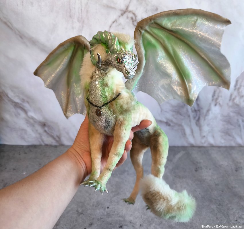 Дракон для Барби в смешанной технике, подвижный, знак зодиака Овен