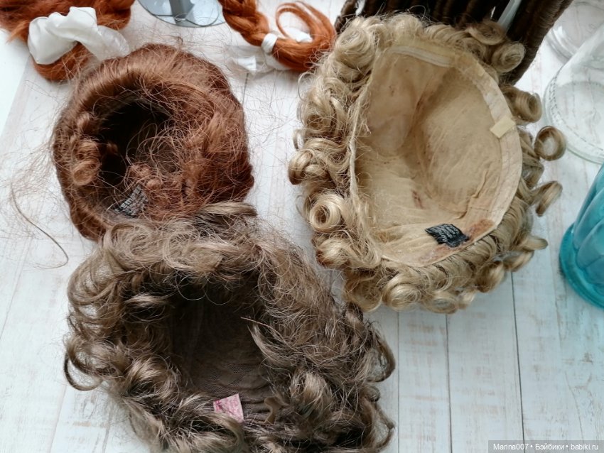 Лот винтажных паричков для больших кукол. Размер 16-15 (фото 3)