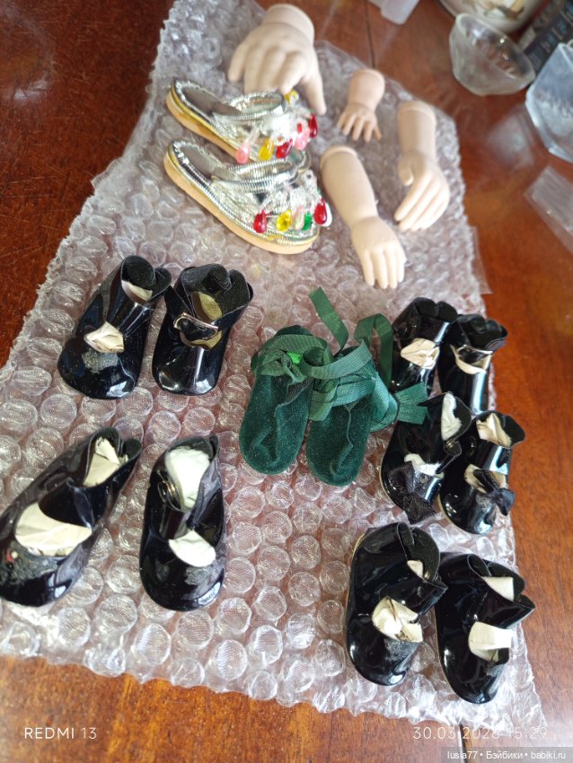Лот обувь и фарфоровые ручки для кукол, из Германии и США (фото 4)