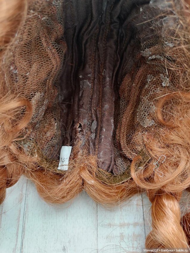 Лот винтажных паричков для больших кукол. Размер 16-15 (фото 8)