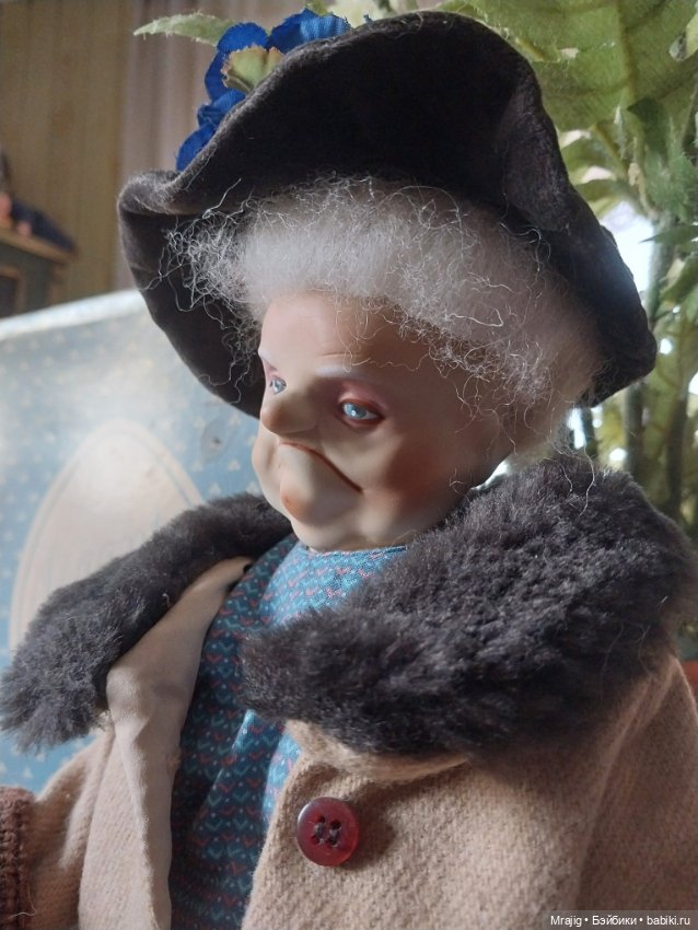 Старая леди с авоськами — Коллекционные куклы (фото 6)