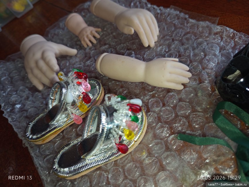 Лот обувь и фарфоровые ручки для кукол, из Германии и США (фото 2)