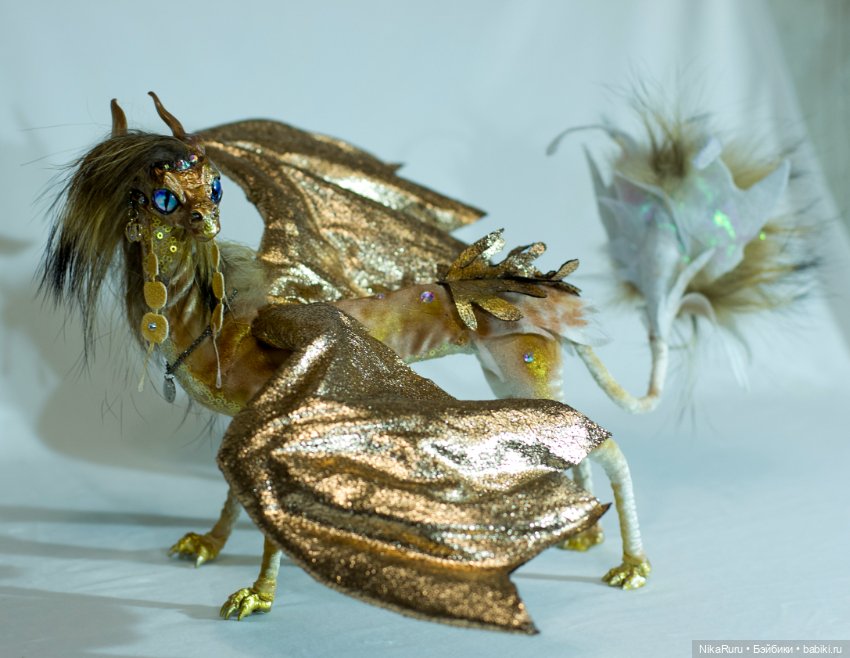 Дракон для Барби в смешанной технике, подвижный, знак зодиака Дева (фото 10)