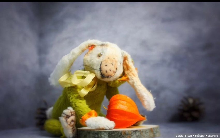 Зайка тедди ручная работа (фото 2)