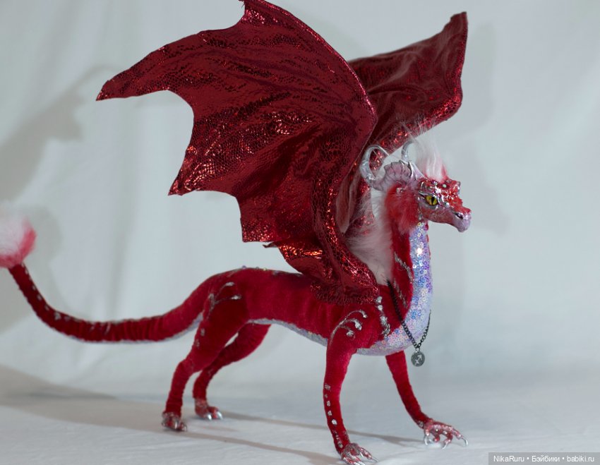 Дракон для Барби в смешанной технике, подвижный, знак зодиака Стрелец (фото 5)