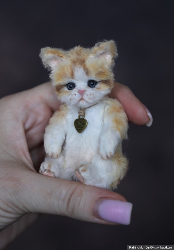 Котенок тедди 9,5 см — Авторские игрушки (фото 7)