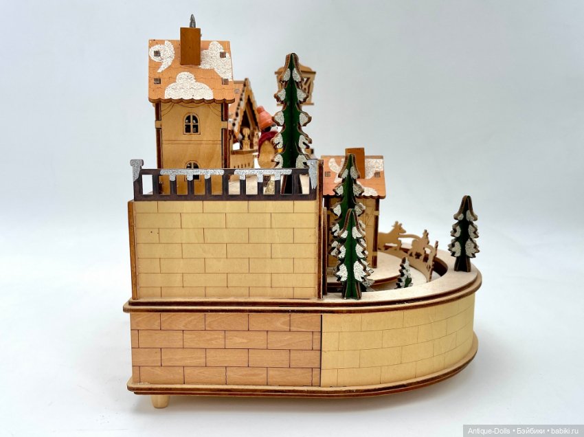 Винтажная музыкальная шкатулка-карусель Erzgebirge (фото 7)