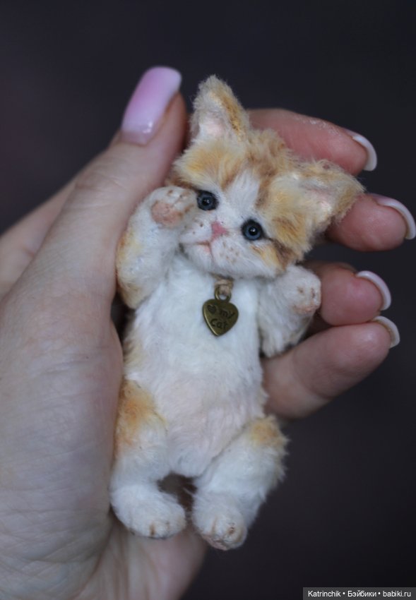 Котенок тедди 9,5 см — Авторские игрушки