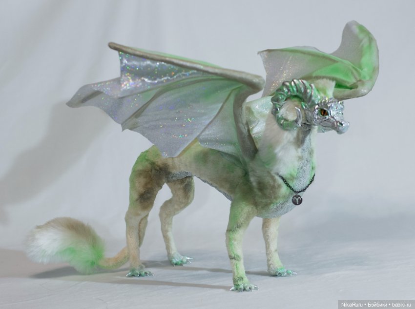 Дракон для Барби в смешанной технике, подвижный, знак зодиака Овен (фото 2)