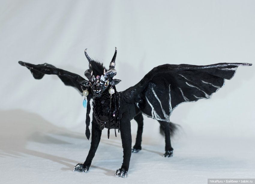 Дракон для Барби в смешанной технике, подвижный, знак зодиака Телец (фото 6)
