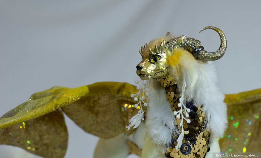 Дракон для Барби в смешанной технике, подвижный, знак зодиака Лев (фото 6)