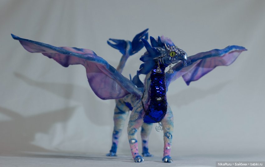 Дракон для Барби в смешанной технике, подвижный, знак зодиака Весы (фото 2)