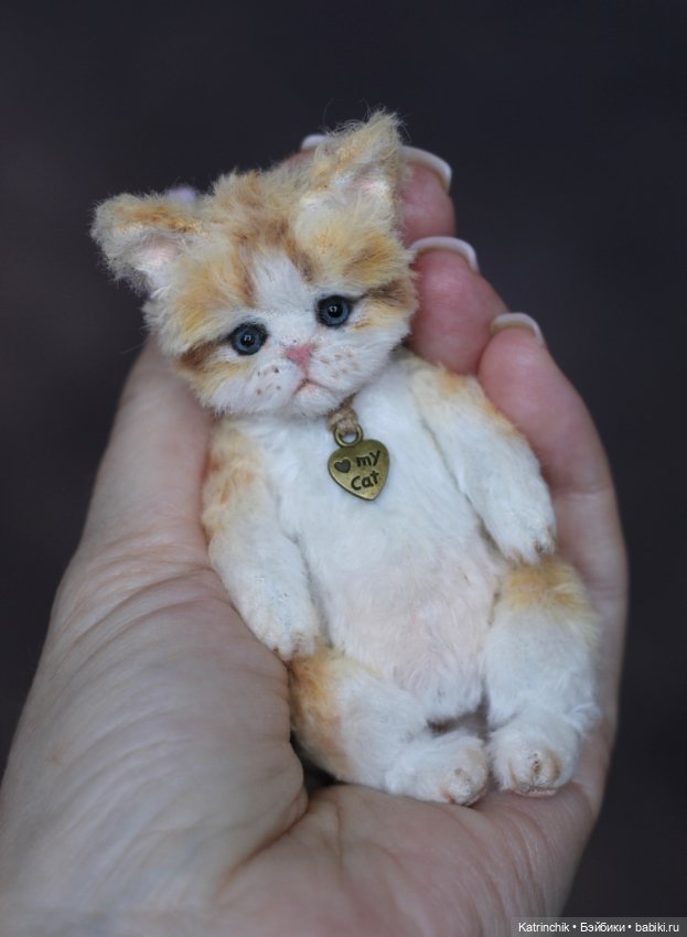 Котенок тедди 9,5 см — Авторские игрушки (фото 9)