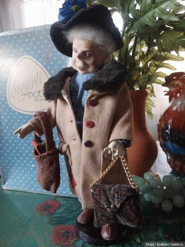 Старая леди с авоськами — Коллекционные куклы (фото 5)