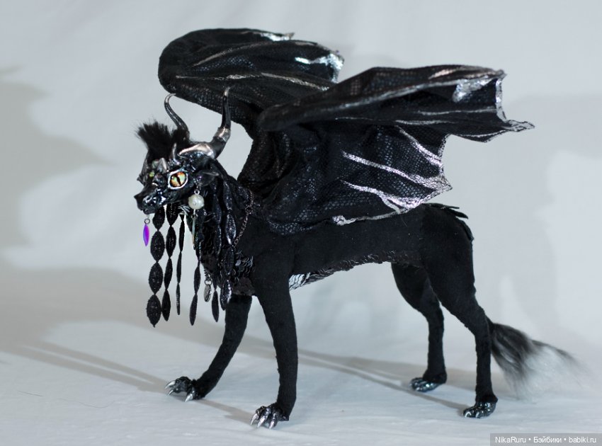 Дракон для Барби в смешанной технике, подвижный, знак зодиака Телец