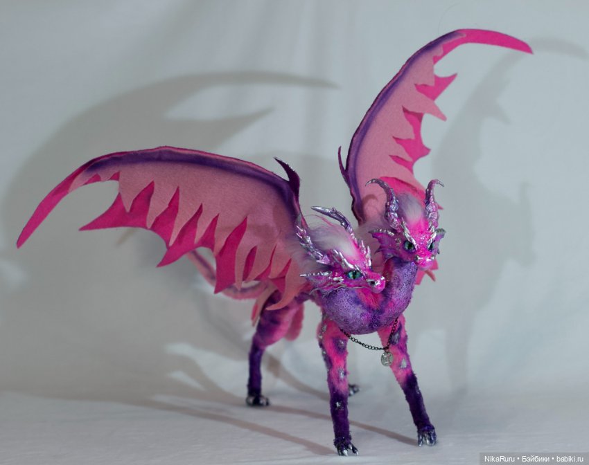 Дракон для Барби в смешанной технике, подвижный, знак зодиака Близнецы (фото 6)