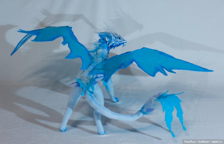 Дракон для Барби в смешанной технике, подвижный, знак зодиака Рыбы