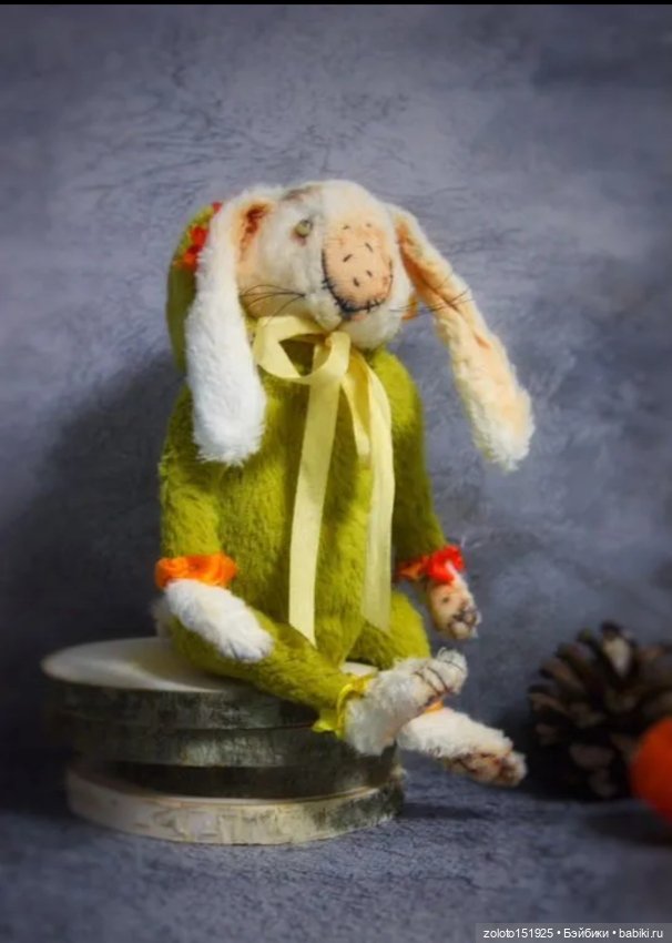 Зайка тедди ручная работа (фото 4)