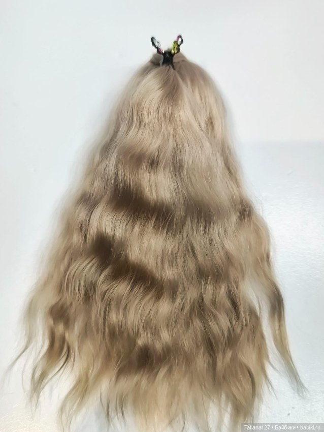 Парик из натуральных локонов козы . ОГ - 10,5см (фото 4)