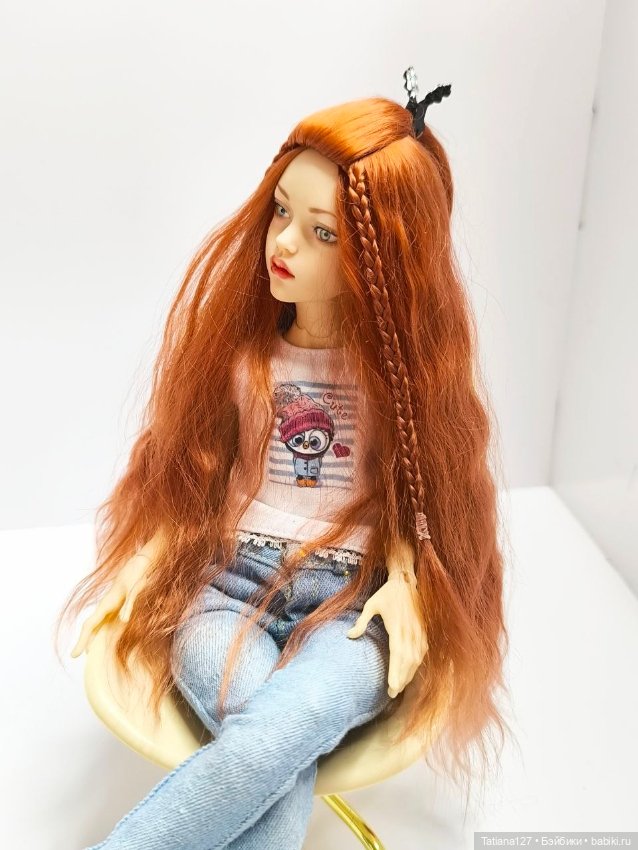 Парик из натуральных локонов козы . ОГ - 10,5см (фото 7)