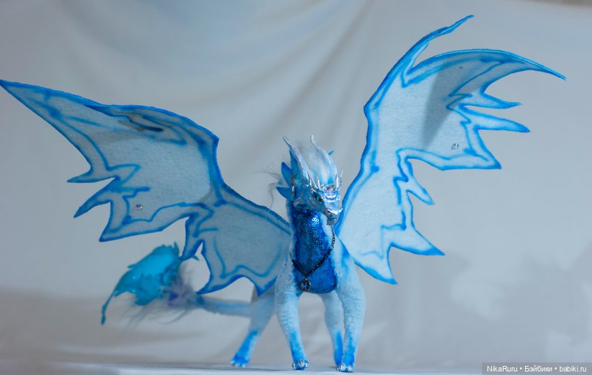 Дракон для Барби в смешанной технике, подвижный, знак зодиака Рыбы (фото 2)