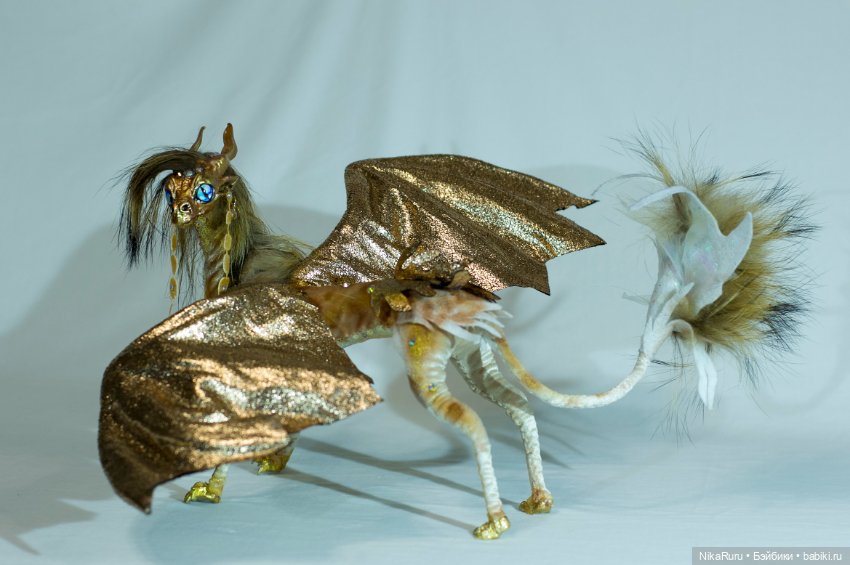 Дракон для Барби в смешанной технике, подвижный, знак зодиака Дева (фото 7)