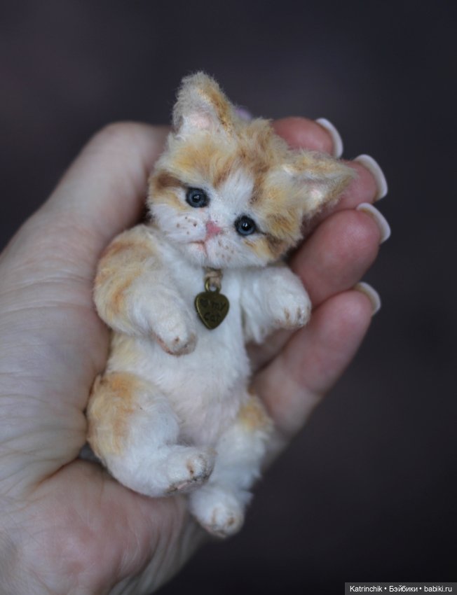 Котенок тедди 9,5 см — Авторские игрушки (фото 5)