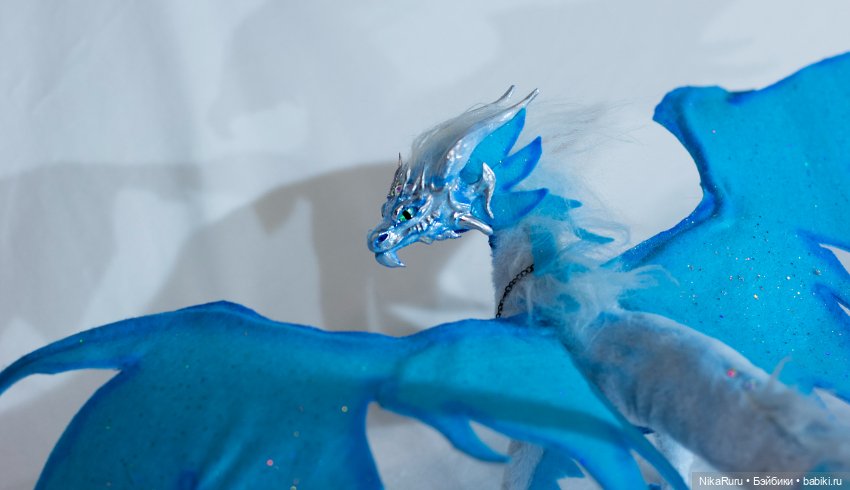 Дракон для Барби в смешанной технике, подвижный, знак зодиака Рыбы (фото 7)