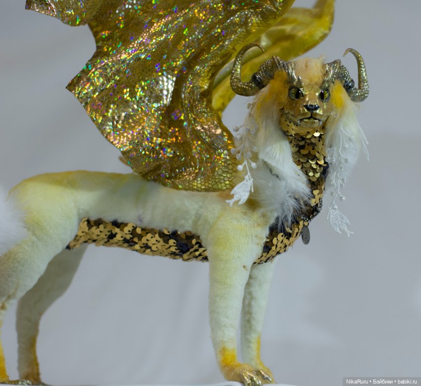 Дракон для Барби в смешанной технике, подвижный, знак зодиака Лев (фото 8)