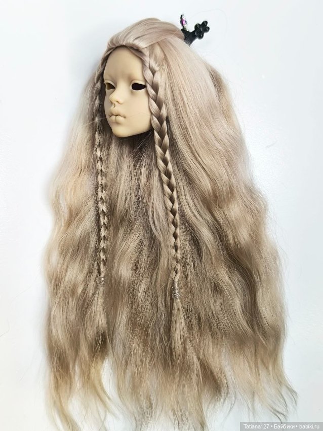 Парик из натуральных локонов козы . ОГ - 10,5см