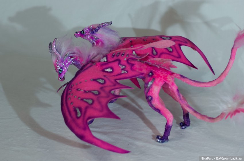 Дракон для Барби в смешанной технике, подвижный, знак зодиака Близнецы (фото 5)