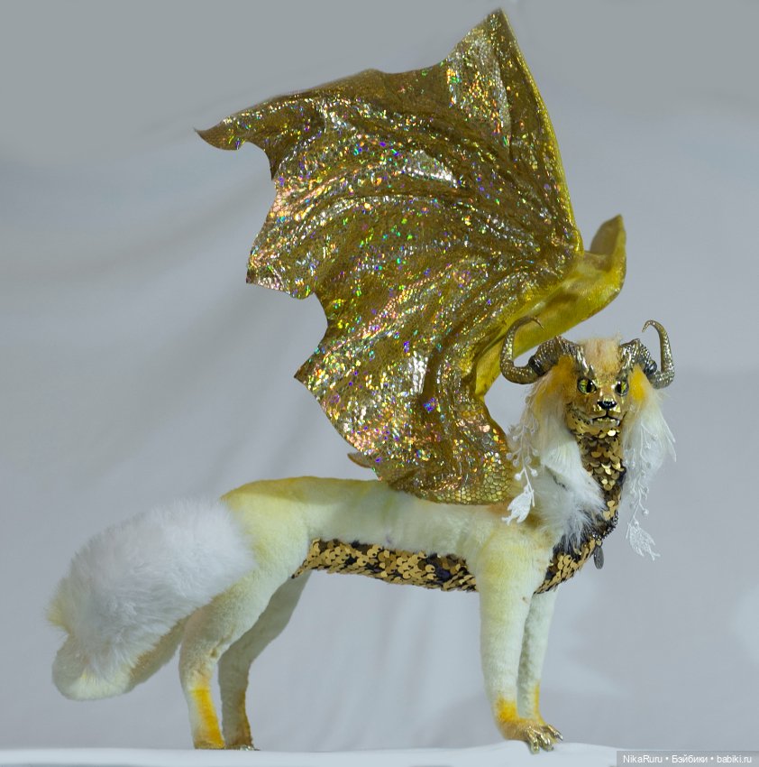 Дракон для Барби в смешанной технике, подвижный, знак зодиака Лев (фото 9)