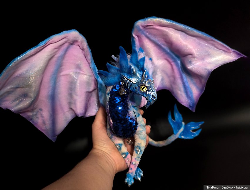 Дракон для Барби в смешанной технике, подвижный, знак зодиака Весы