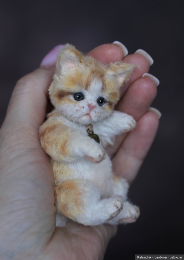 Котенок тедди 9,5 см — Авторские игрушки (фото 6)