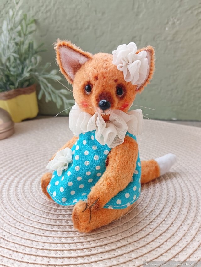 Лисичка тедди Эмма — Авторские игрушки (фото 4)
