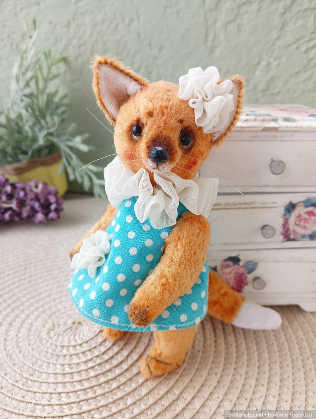 Лисичка тедди Эмма — Авторские игрушки (фото 6)
