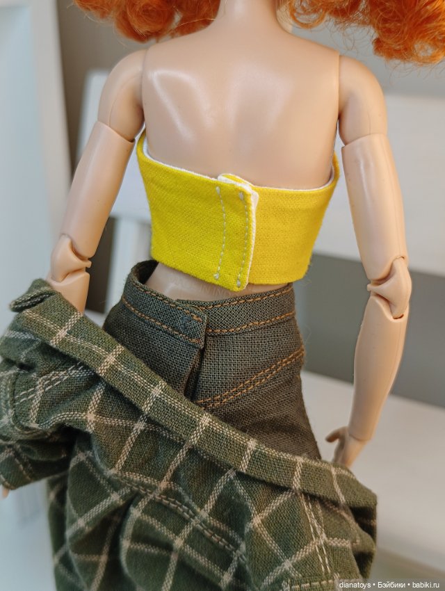 Комплект цвета хаки - одежда для кукол Барби и аналогичных (фото 6)