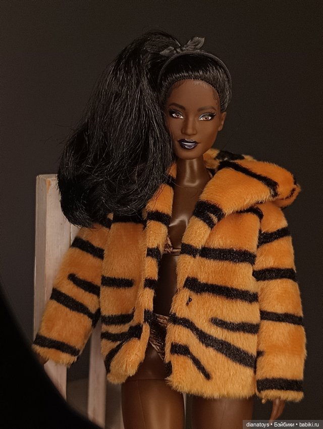 Тигриная шуба для кукол Барби и аналогичных (фото 4)