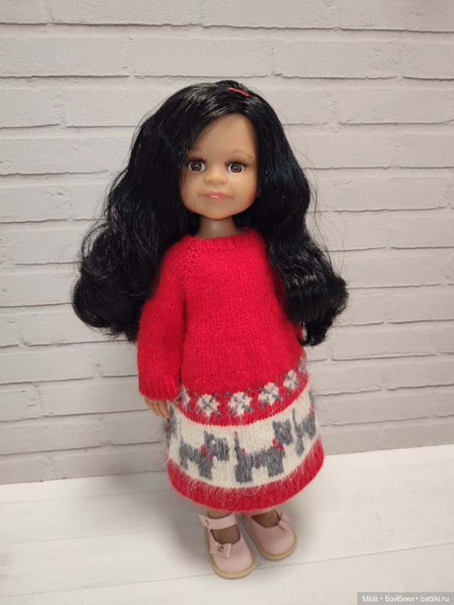 Платье Собачки для кукол Паола Рейна Paola Reina