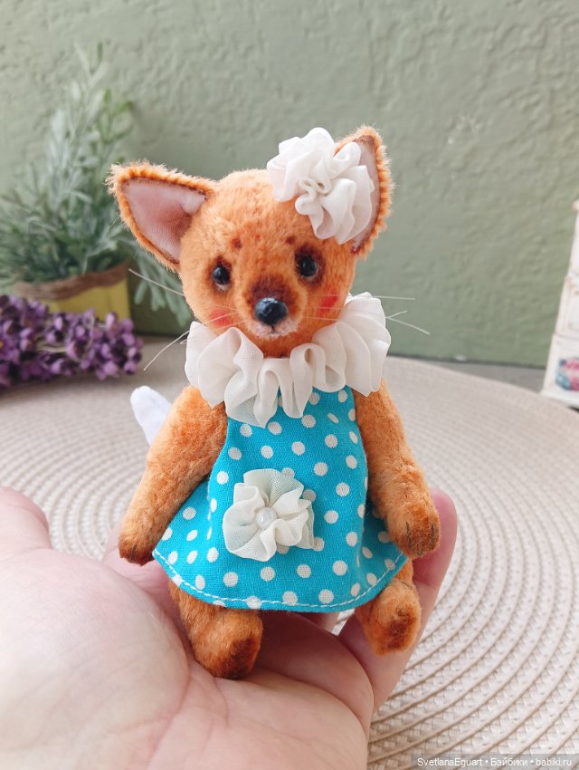 Лисичка тедди Эмма — Авторские игрушки