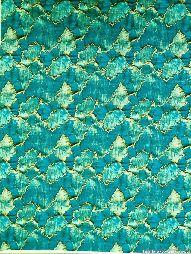 Ткань поплин печатный джинса Япония цветочки