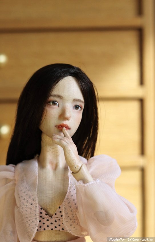 Авторская деревянная шарнирная кукла Наён (фото 3)