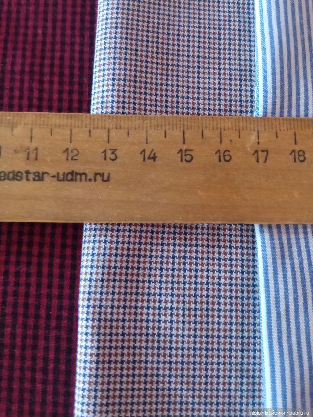 Лот сорочечной ткани для кукольного рукоделия (фото 2)