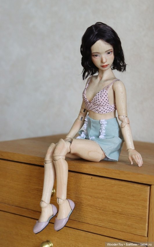 Авторская деревянная шарнирная кукла Наён (фото 4)