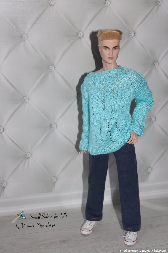 Свитер рвань на фр мальчика fr homme, Адонис, авторская кукла kidzu 1/6 (фото 2)