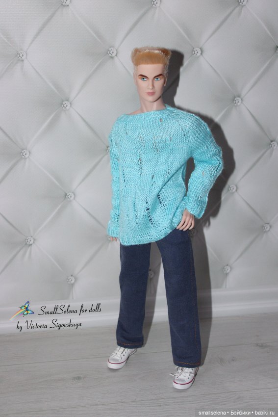 Свитер рвань на фр мальчика fr homme, Адонис, авторская кукла kidzu 1/6