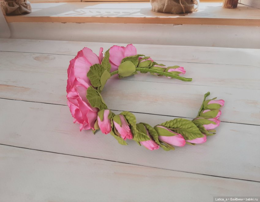 Ободок розы — Украшения и очки для кукол (фото 3)