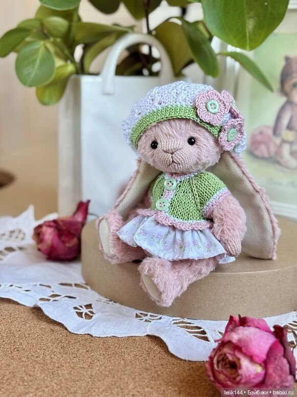 Тедди зайка Амелия (рост 16 см) (фото 6)